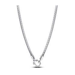 Collana Maglia Geometrica con Chiusura a Moschettone