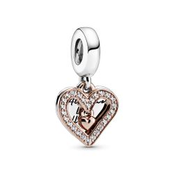 Charm Pendente con Cuore Scintillante