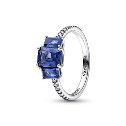 Anello Trilogy Pietre Blu