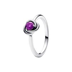 Anello Cerchio Eterno Viola Febbraio