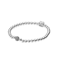 Bracciale Sfere Luminose e Pavé Purely Pandora