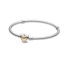 Bracciale con Chiusura a Cuore Dorato Pandora Moments