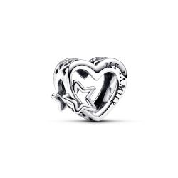 Charm Openwork Cuore con Stella