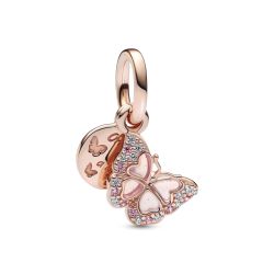 Charm Pendente Farfalla Rosa