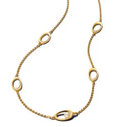 Collana Ovali Linea Sinuosa con Perle d’Acqua Dolce Coltivate Pandora Essence