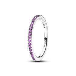 Anello Pavé Fascia Sottile Viola