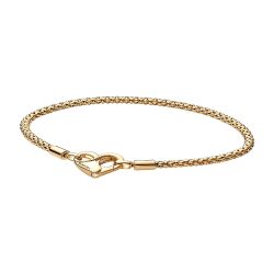 Bracciale Maglia Geometrica con Chiusura a Cuore