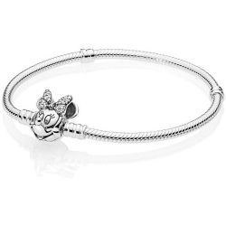 Disney, Bracciale Pandora Moments con Maglia Snake e Chiusura con Minnie e Pavé