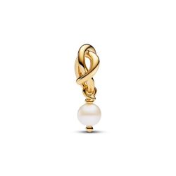 Charm Pendente Cerchio Eterno Bianco Perla d’Acqua Dolce Coltivata Giugno