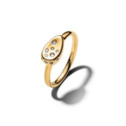 Anello Sigillo Piccolo con Pietre Luminose Pandora Essence