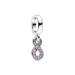 Charm Pendente Infinito Rosa