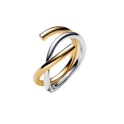 Anello Fascia Intrecciata Aperta Bicolore Pandora Essence