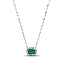 Collana Punto Luce Rettangolare Verde