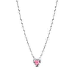 Collana con Cuore in Rilievo Scintillante