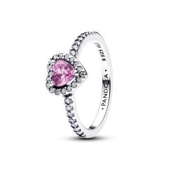 Anello Cuore in Rilievo Viola