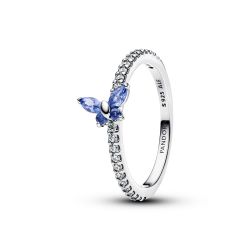 Anello Farfalla Luminosa Blu