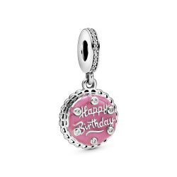 Charm Pendente Torta di Compleanno Rosa