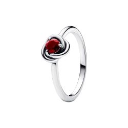 Anello Cerchio Eterno Rosso Scuro Gennaio