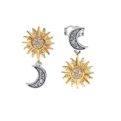 Orecchini Pendenti Sole e Luna