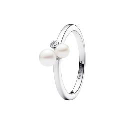 Anello Perle d’Acqua Dolce Coltivate e Punto Luce