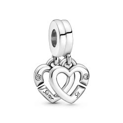 Charm Pendente Cuori Divisibili Sorelle