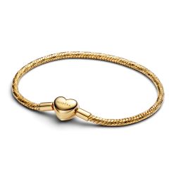 Bracciale Pandora Moments Maglia Snake Sfaccettata con Chiusura a Cuore