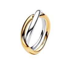 Anello Fascia Intrecciata Bicolore Pandora Essence