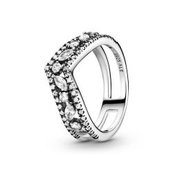 Anello Chevron Doppio Taglio Marquise