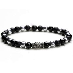 Bracciale Gerba Stone Black Silver 271