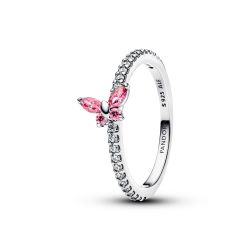 Anello Farfalla Luminosa Rosa