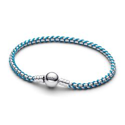 Bracciale Componibile con Serpente in Corda Blu