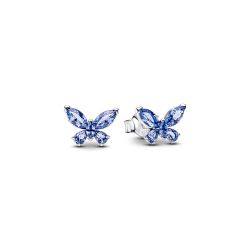 Orecchini a Lobo Farfalla Luminosa Blu