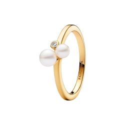 Anello Perle d’Acqua Dolce Coltivate e Punto Luce