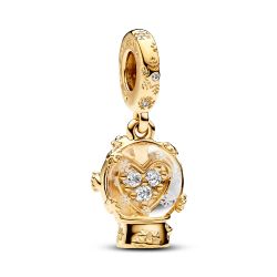 Charm Pendente Palla di Neve con Cuore