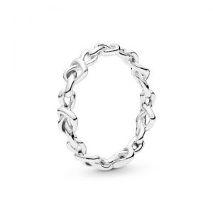 Charm Fiore Decorato Openwork » Anello Cuori Intrecciati