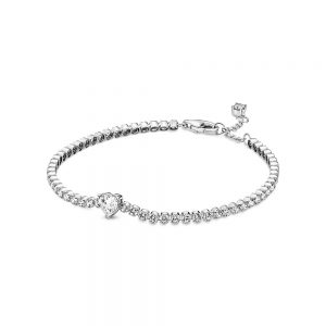 Bracciale con Chiusura a Cuore Dorato Pandora Moments »