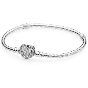 Bracciale Pandora Signature con Maglia Snake e Barretta a T »