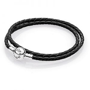 Bracciale Pandora Moments in Pelle Doppio Giro »