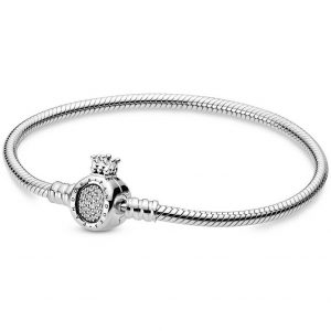 Bracciale Pandora Signature con Maglia Snake e Barretta a T »