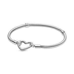 Bracciale Pandora Signature con Maglia Snake e Barretta a T »