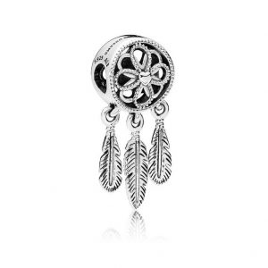 Charm Acchiappasogni con Piume e Cuore Openwork »