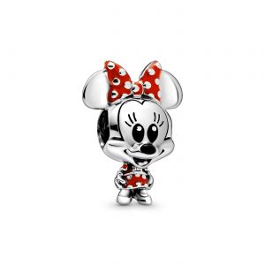 Disney, Charm Minnie con Abito e Fiocco a Pois