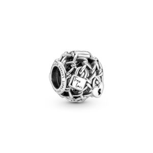 Charm Fiore Decorato Openwork » Charm Openwork Lucchetti d'Amore