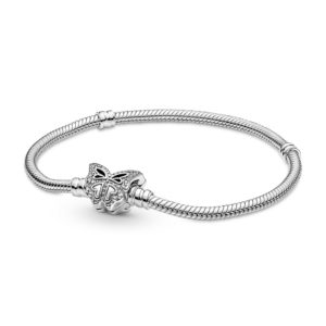 Bracciale Pandora Signature con Maglia Snake e Barretta a T »