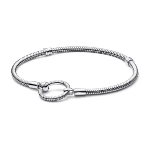 Bracciale Pandora Signature con Maglia Snake e Barretta a T »