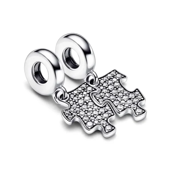 Orecchini Puzzle In Argento 925, Katy Craig, Misura Piccola 7x9mm, In Confezione Regalo - 4