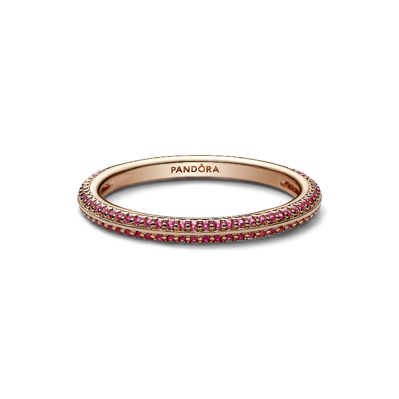 189679C02.1 Anello Pietre Luminose Rosse Pandora ME »