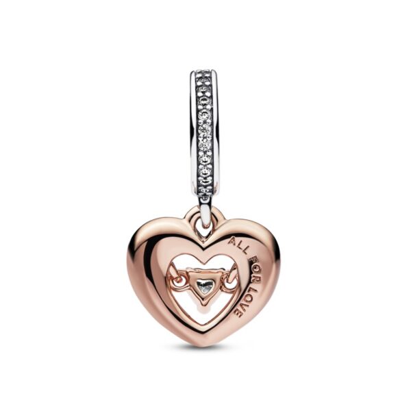 Charm Pendente Cuore Splendente con Pietra »