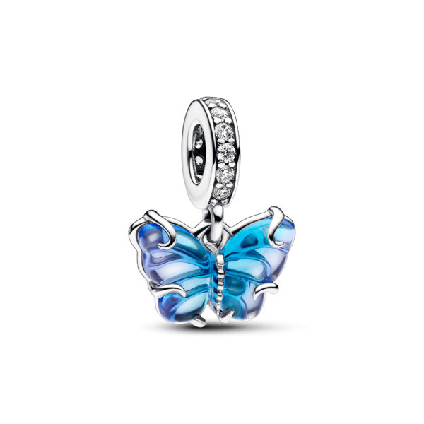 Charm Pendente Farfalla Vetro di Murano Blu »
