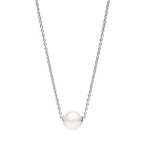 Collana con Perla d'Acqua Dolce Coltivata e Pavé »